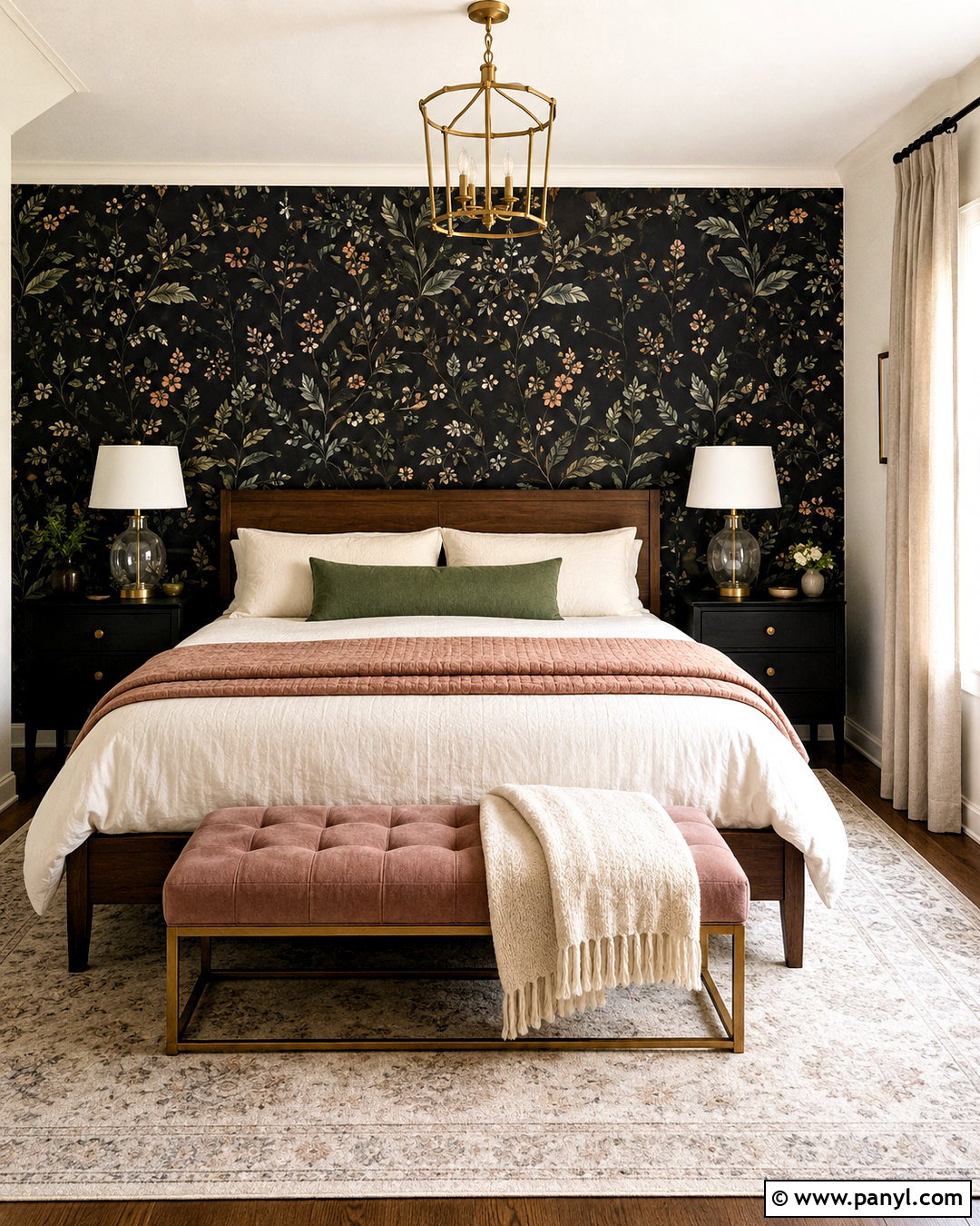 Black Wallpaper Bedroom - 20 black wall in bedroom ideas