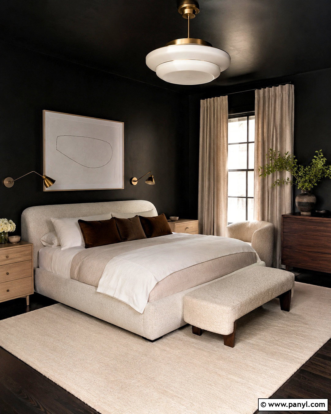Black Walls And Black Ceiling Bedroom - 20 black walls bedroom ideas