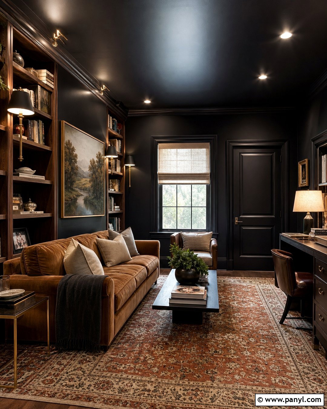 Black Walls And Ceiling - 20 How To Style Black Walls