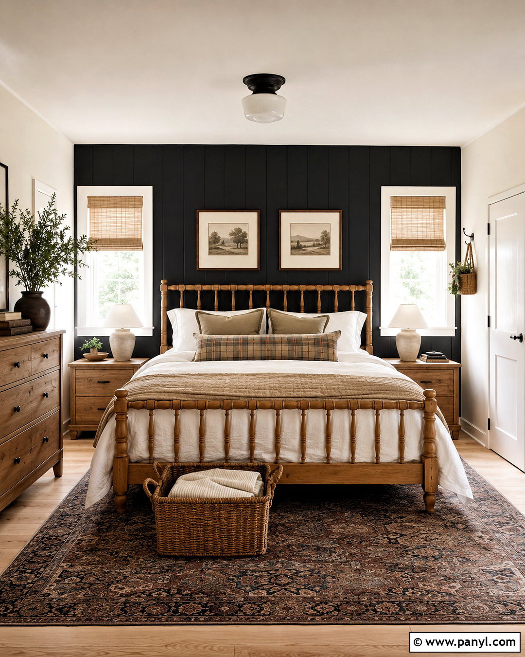 Black Walls Farmhouse Bedroom - 20 black walls bedroom ideas