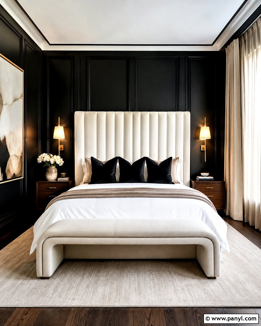 Black Walls Luxury Bedroom - 20 black walls bedroom ideas