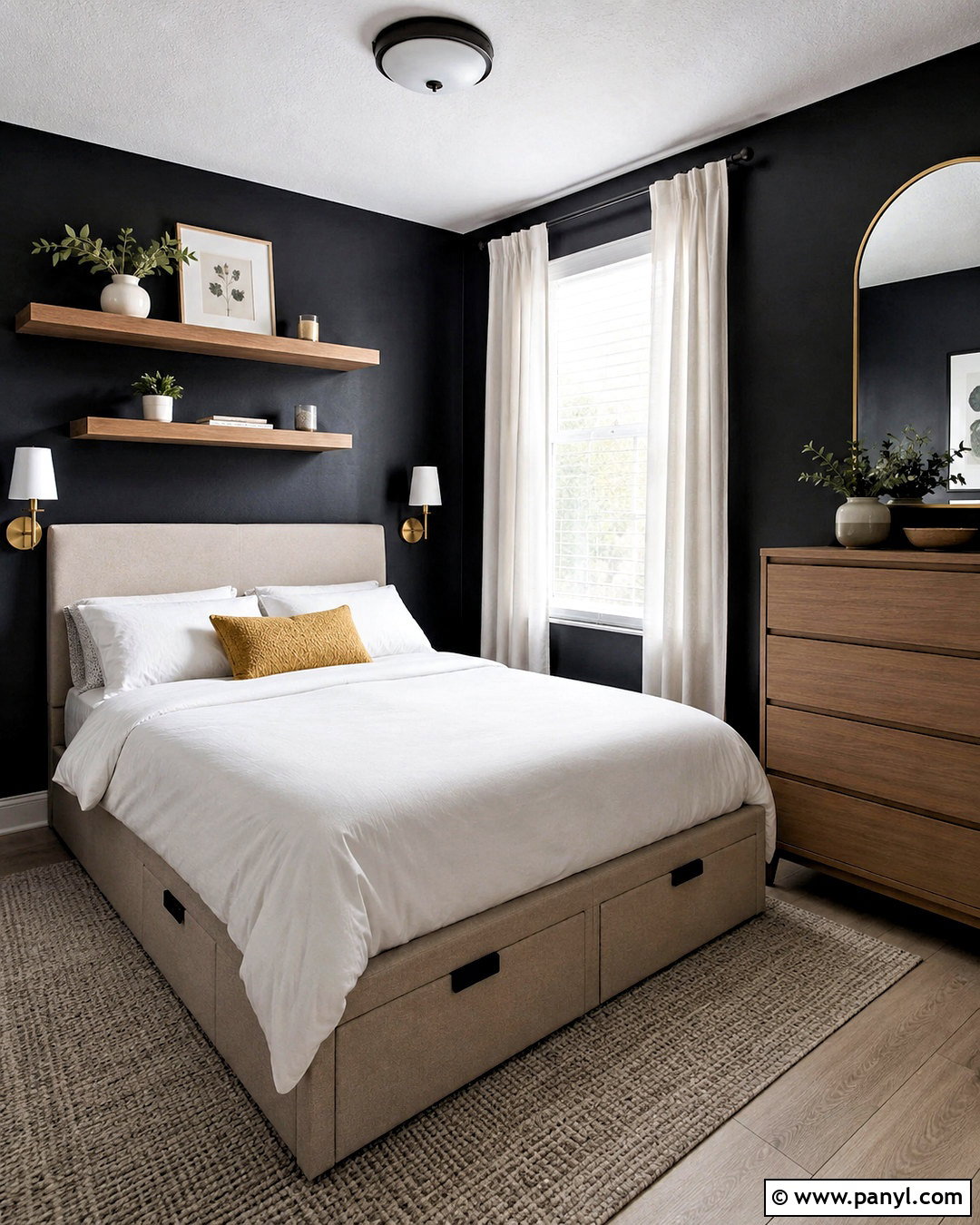 Black Walls Small Bedroom - 20 black walls bedroom ideas