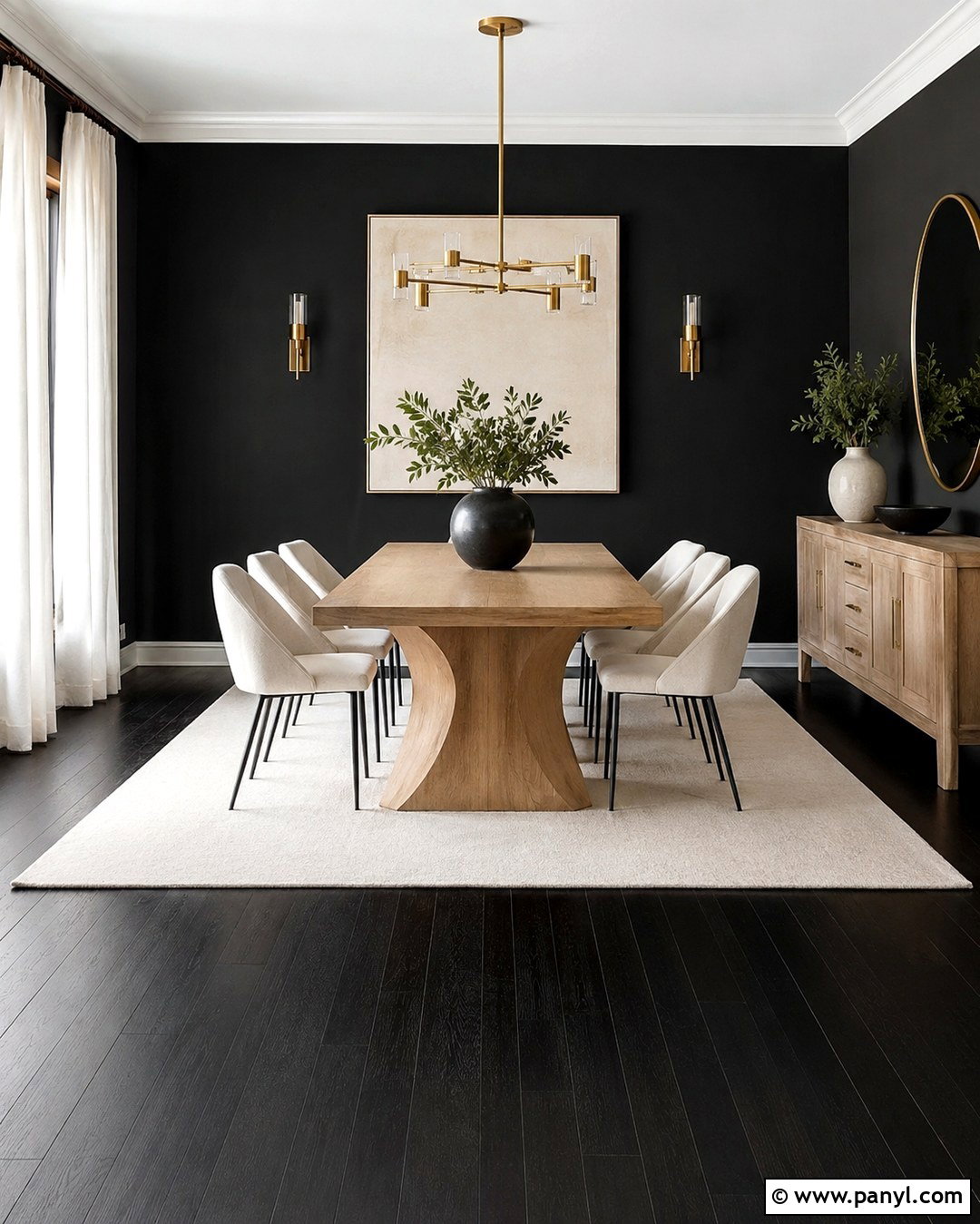 Black Walls With Dark Floors - 20 Dark Floor Wall Color Ideas