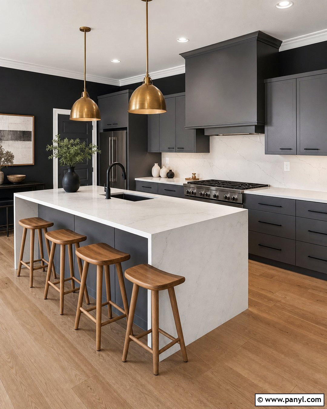 Black Walls With Gray Cabinets - 30 Wall Color For Grey Cabinets