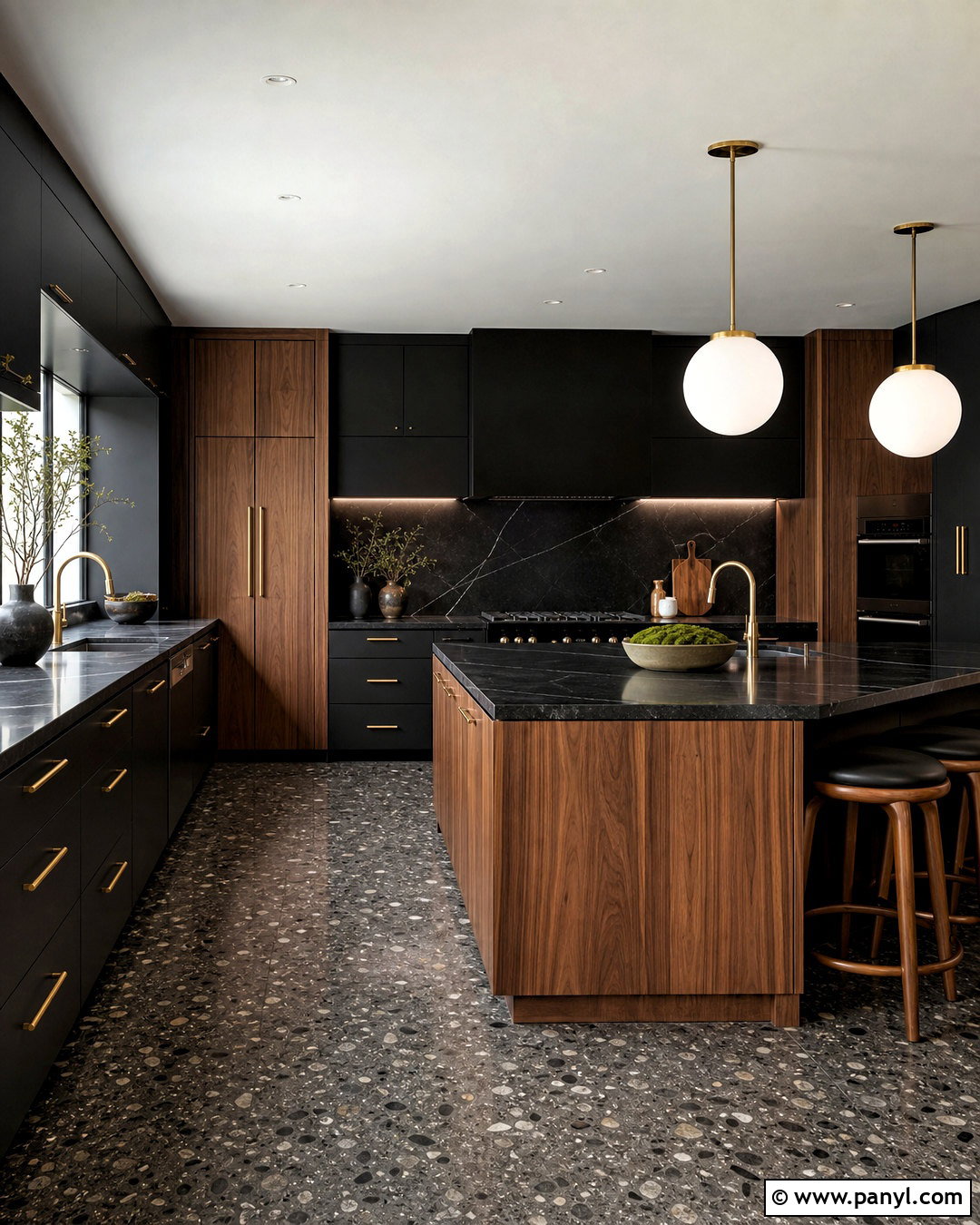 Black Walnut Kitchen - 20 all black kitchen ideas