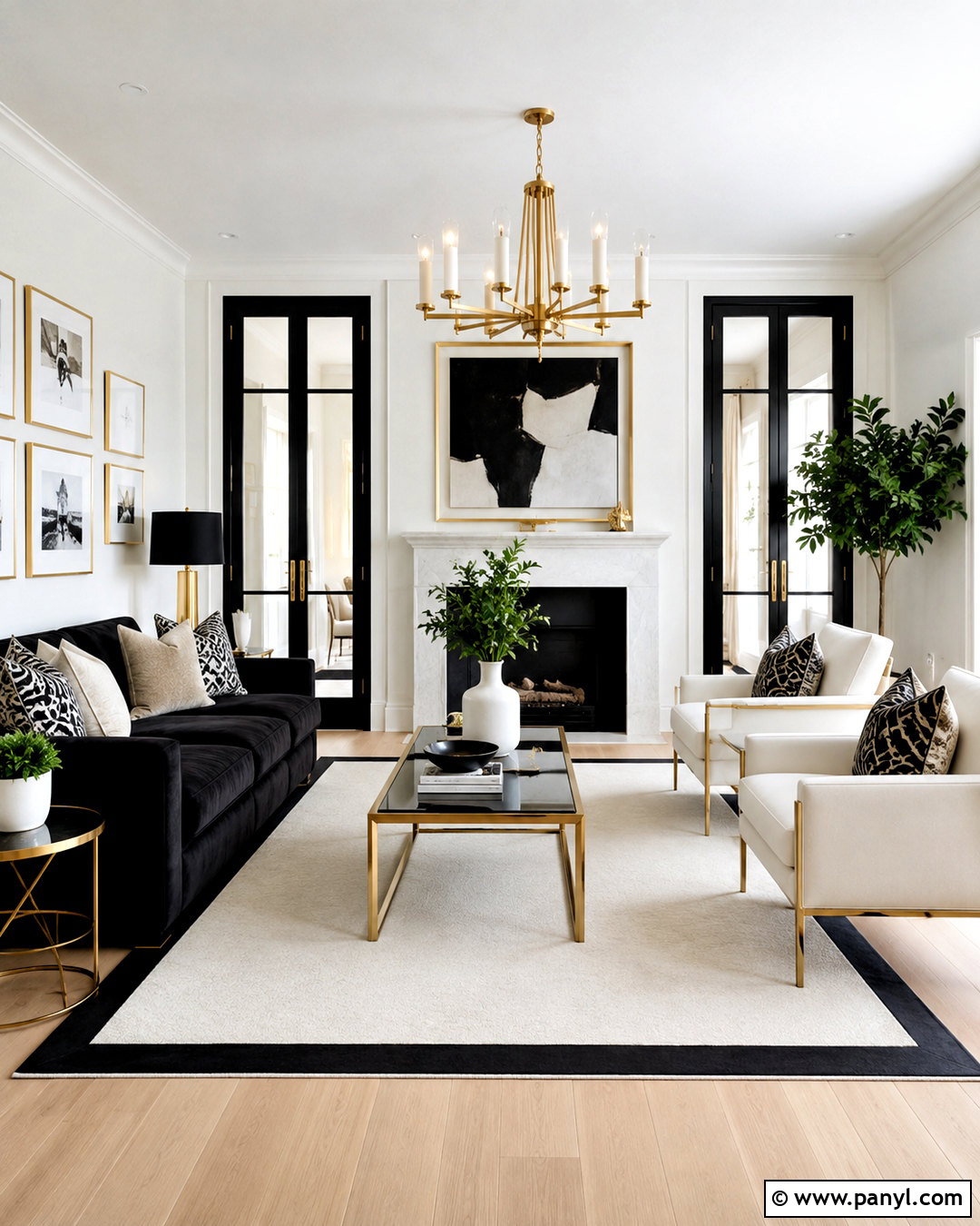 Black White And Gold Interior - 20 black and gold interior design ideas