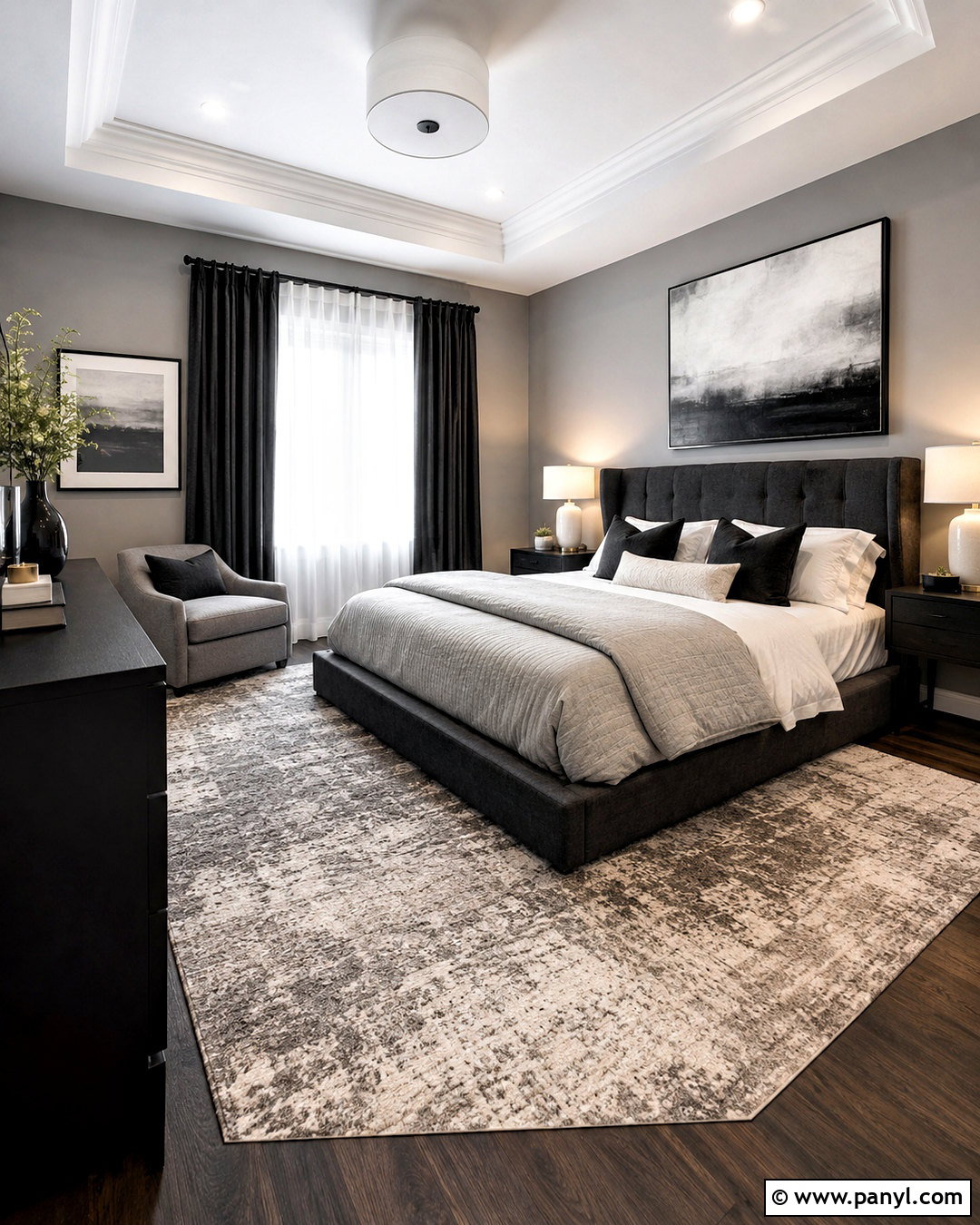 Black White And Gray Bedroom - 20 black and white bedrooms