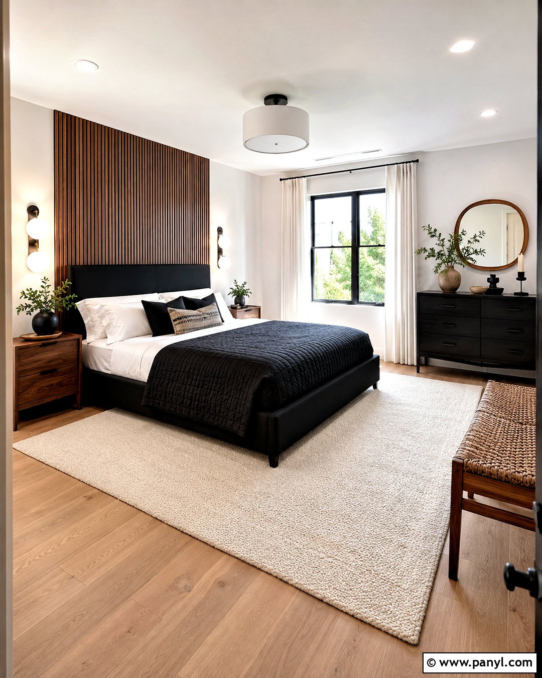Black White And Wood Bedroom - 20 black and white bedrooms