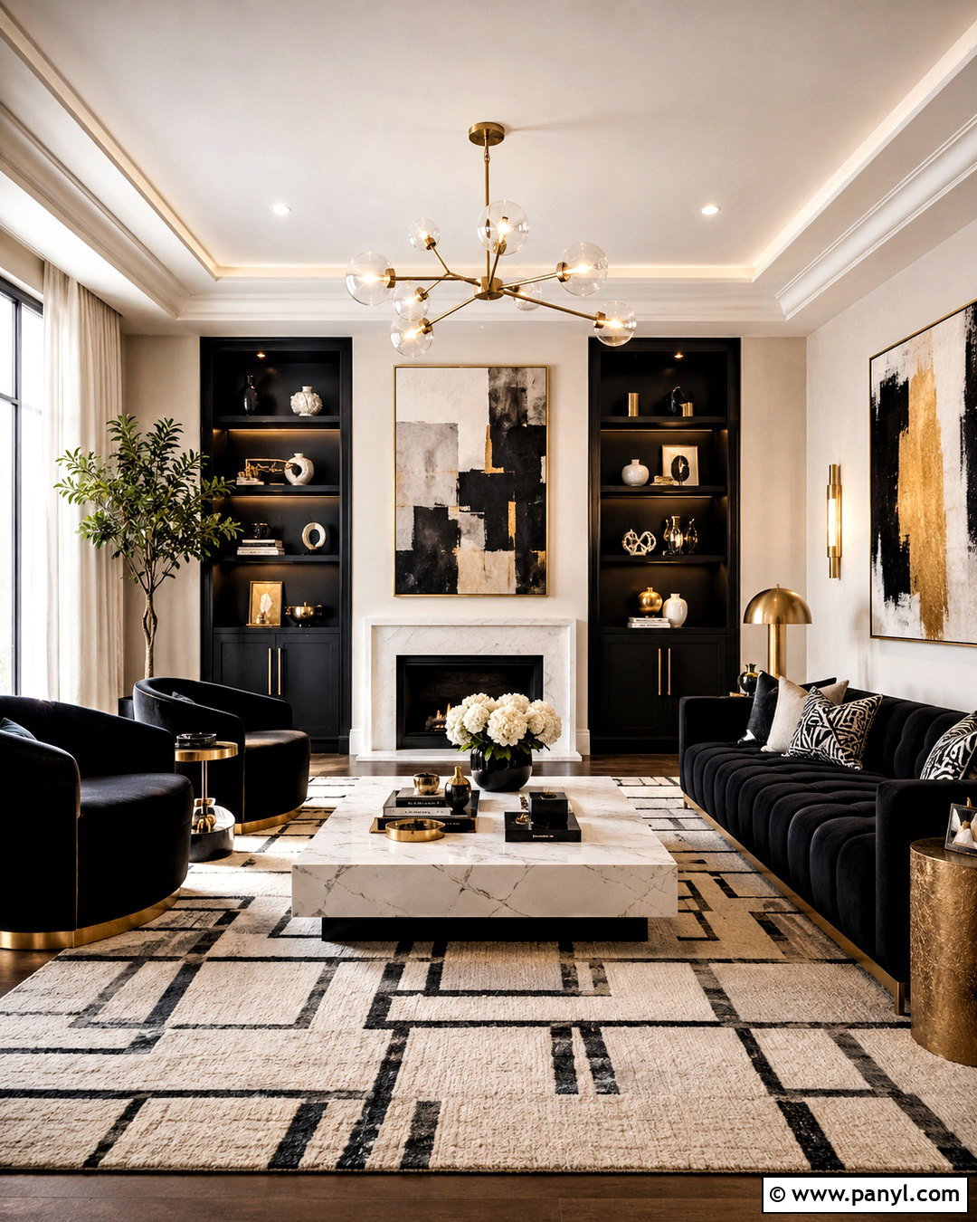 Black White and Gold Color Palette - 20 luxe color palette ideas