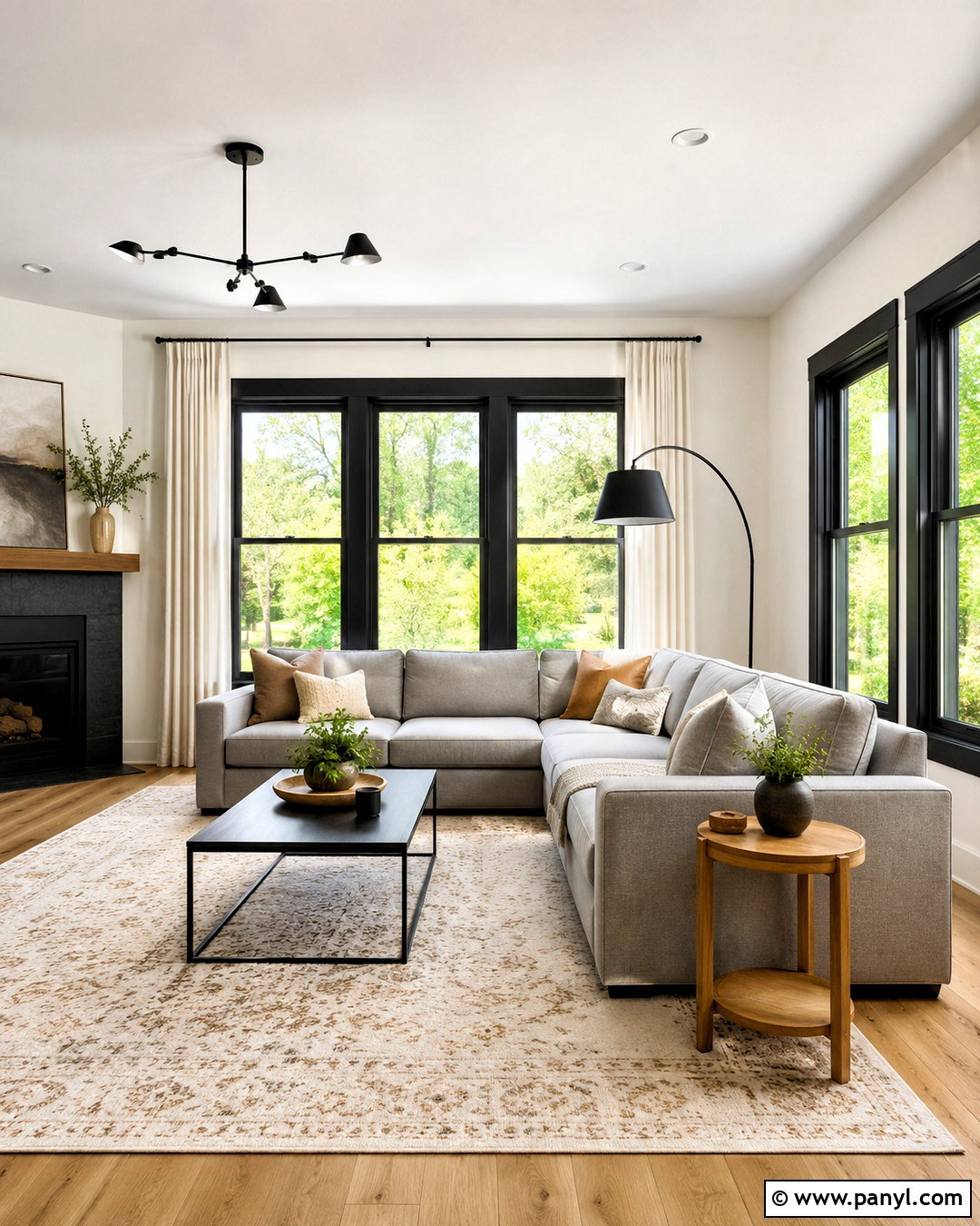 Black Window Trim Living Room - 20 living room trim ideas