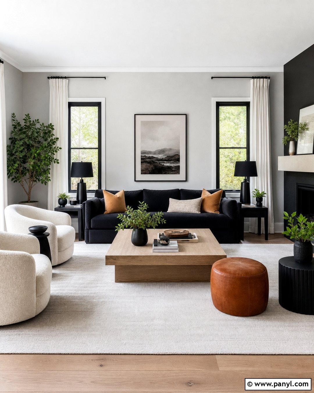 Black With Gray Walls - 35 Accent Colors With Gray Walls