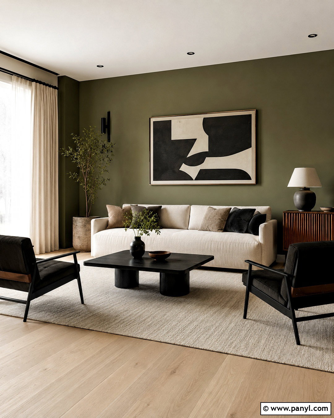 Black With Olive Green Walls - 20 What Colours Go With Olive Green Walls