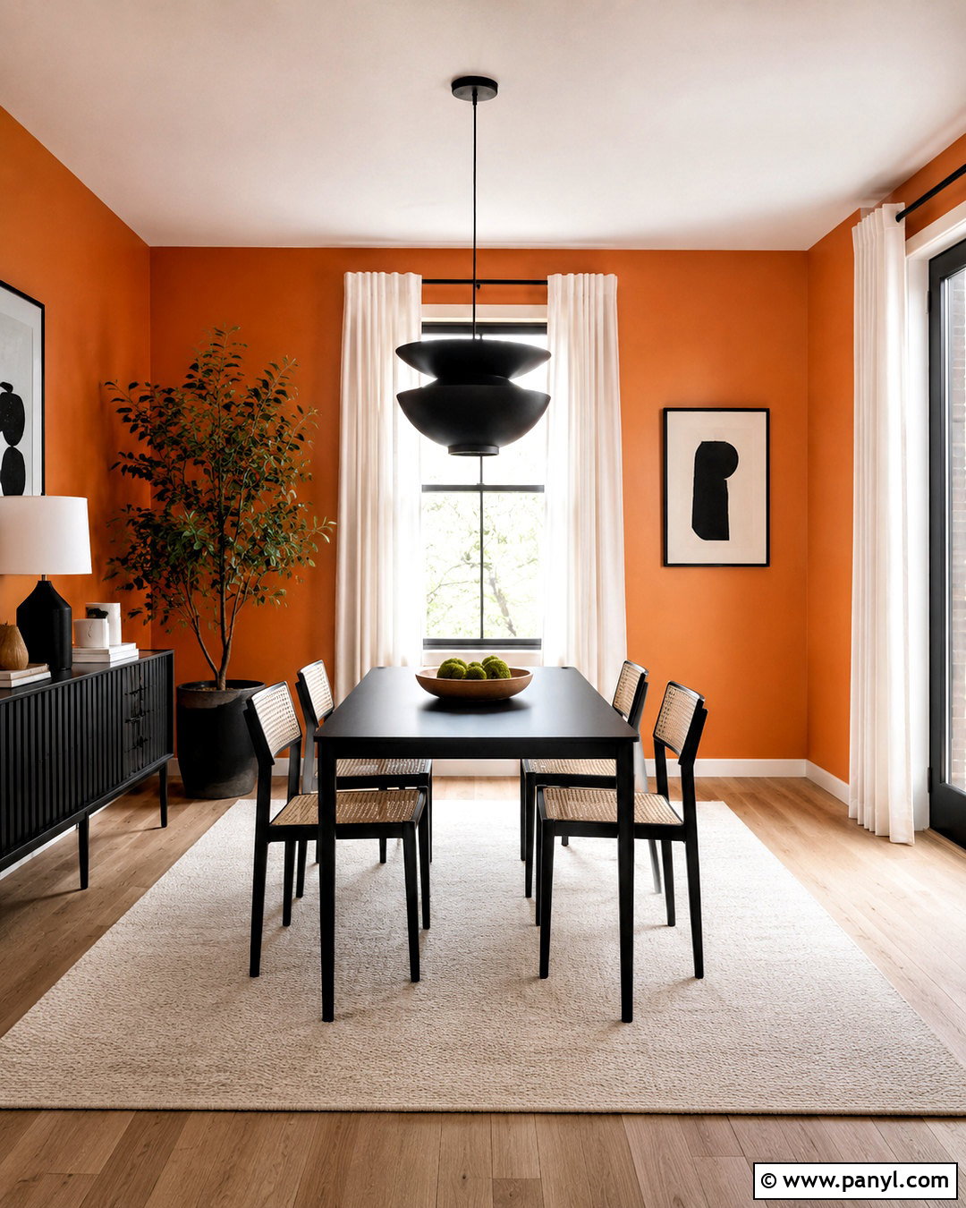 Black With Orange Walls - 20 What Colors Go With Orange Walls