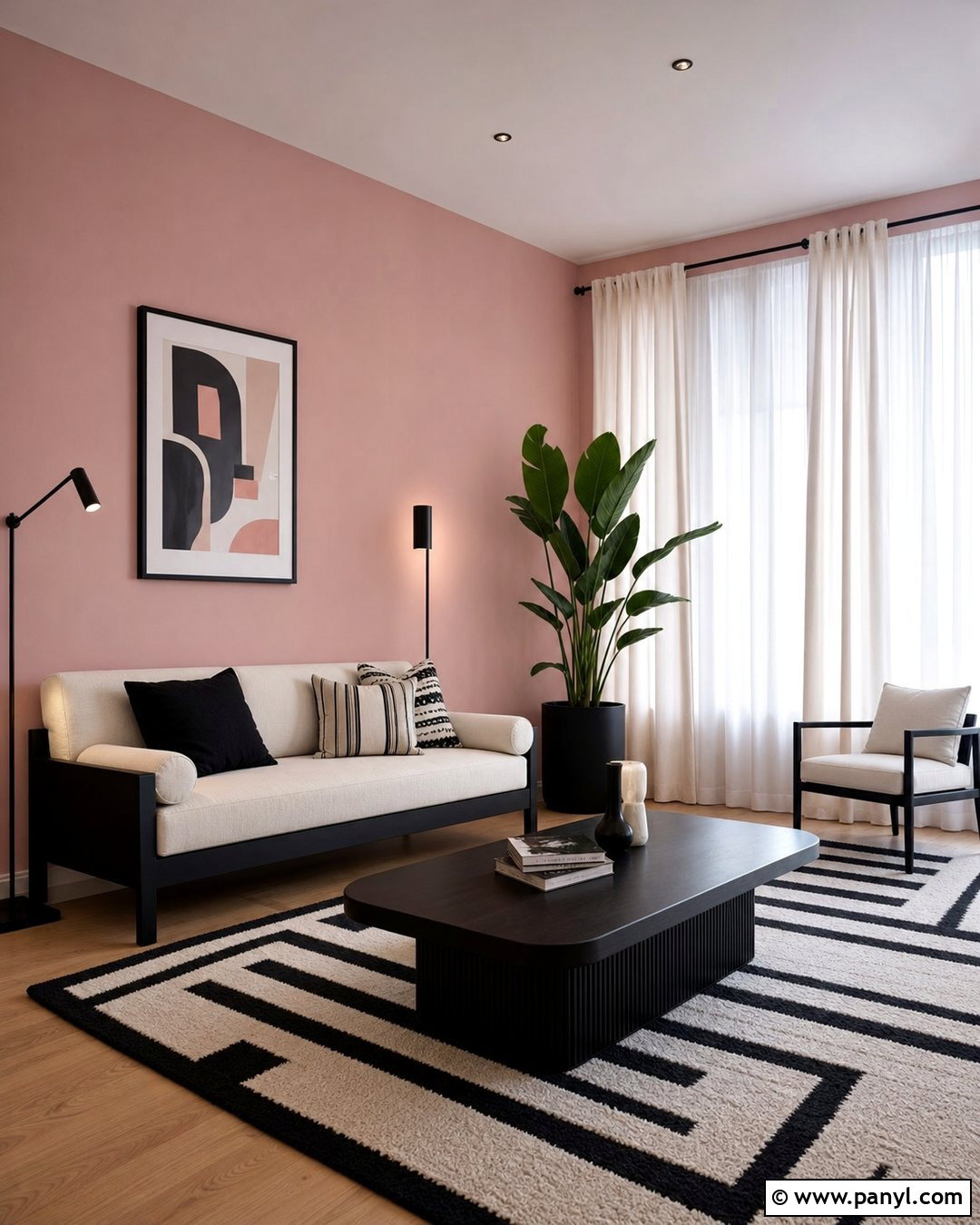 Black With Pink Walls - 20 Colours That Go With Pink Walls