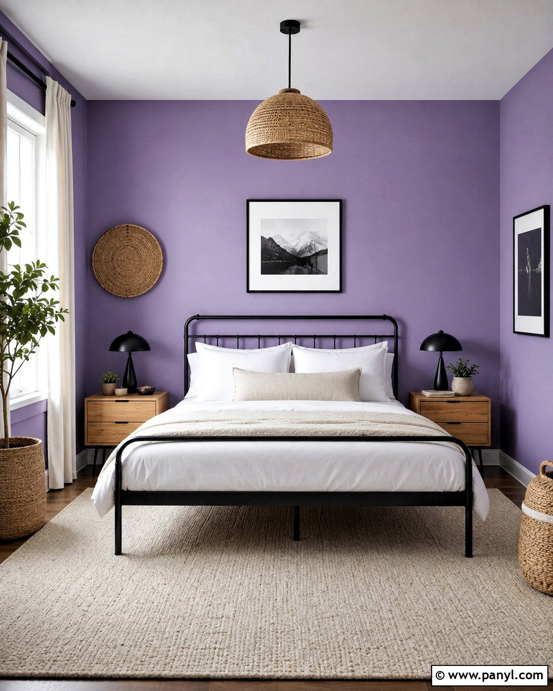 Black With Purple Walls - 20 colors that go with purple walls