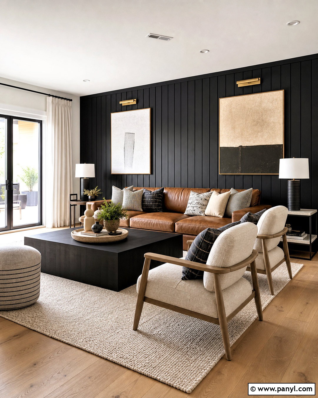 Black Wood Accent Wall - 20 wood accent wall ideas