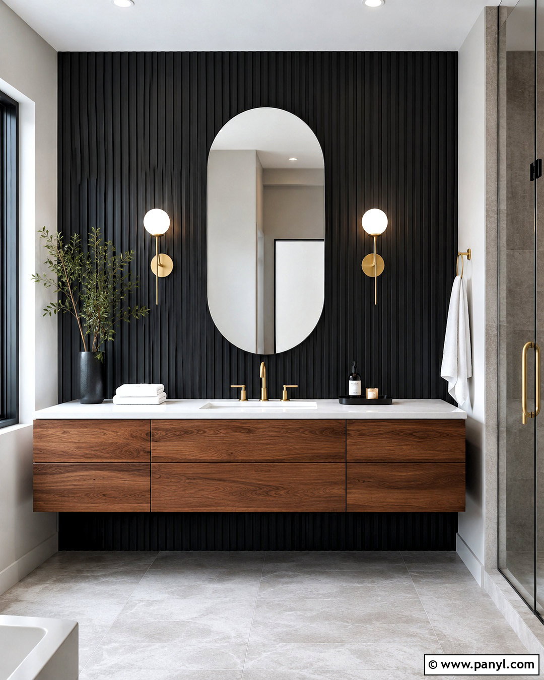 Black Wood Bathroom Vanity Wall - 20 black wood wall ideas