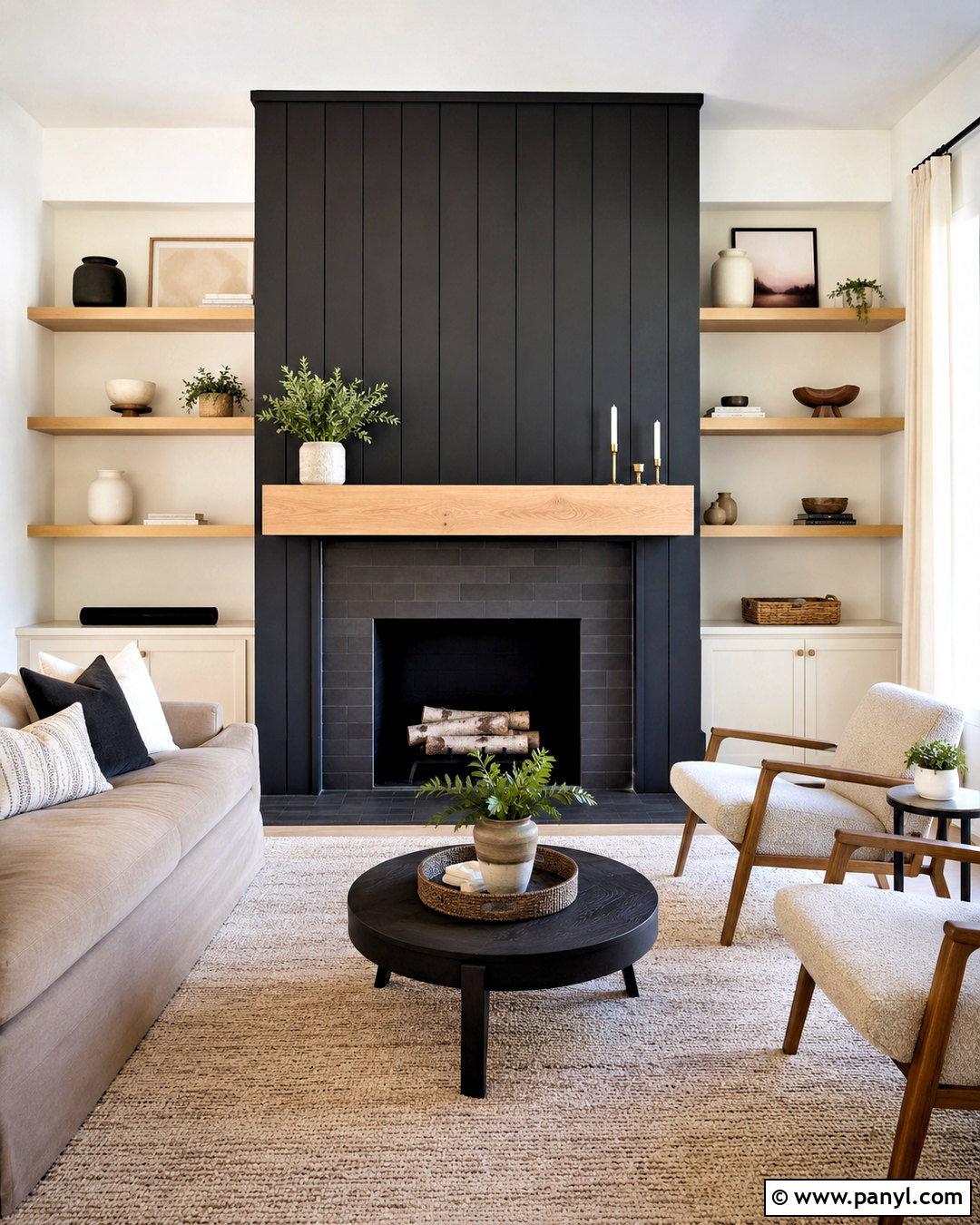 Black Wood Fireplace Wall - 20 black wood wall ideas