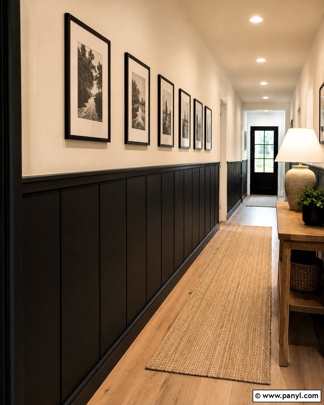 Black Wood Half Wall Hallway - 20 black wood wall ideas