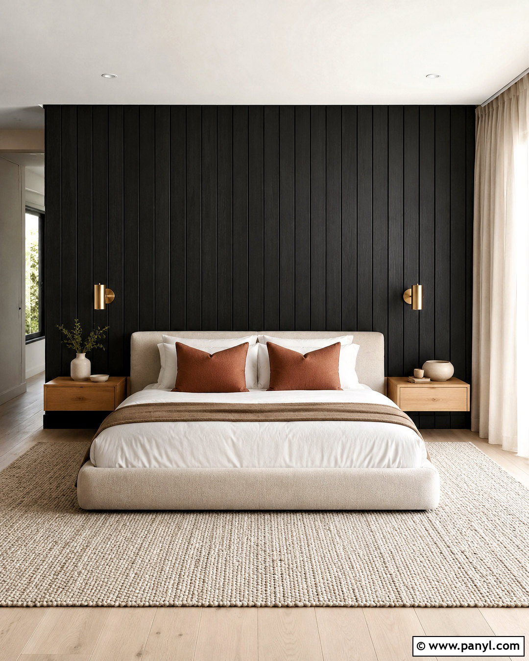 Black Wood Headboard Wall - 20 black wood wall ideas