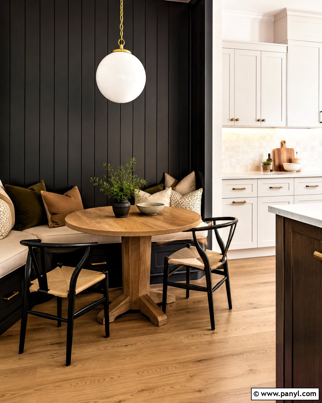 Black Wood Kitchen Banquette Wall - 20 black wood accent wall ideas
