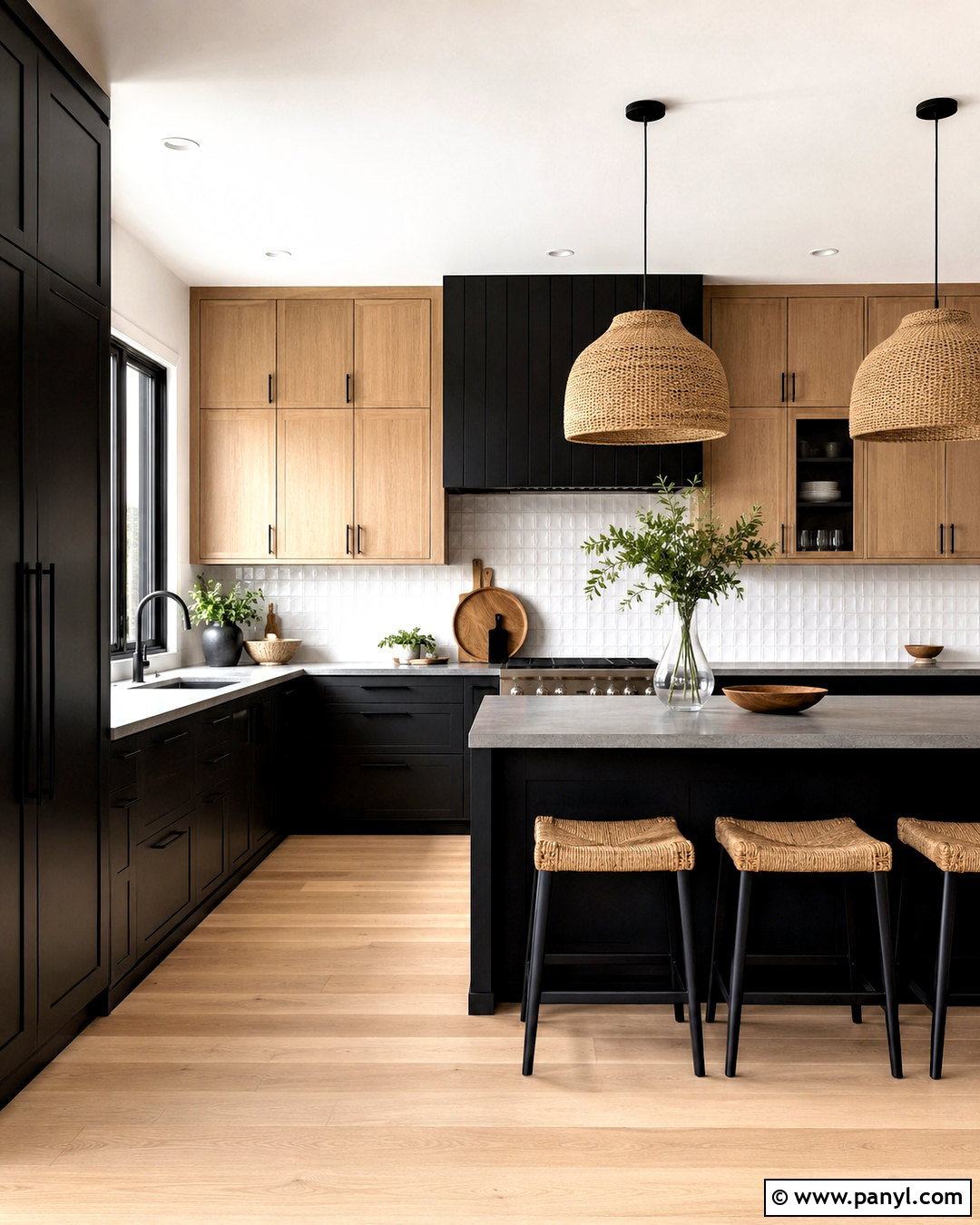 Black Wood Kitchen With White Backsplash - 20 black wood kitchen ideas