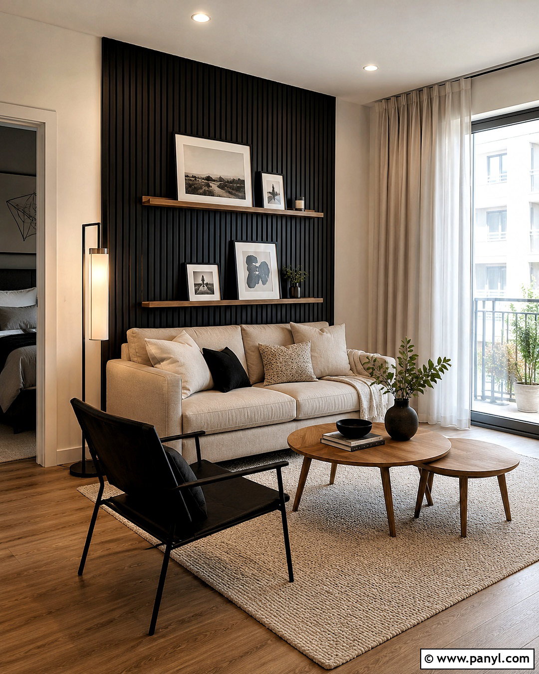 Black Wood Partial Apartment Wall - 20 black wood accent wall ideas