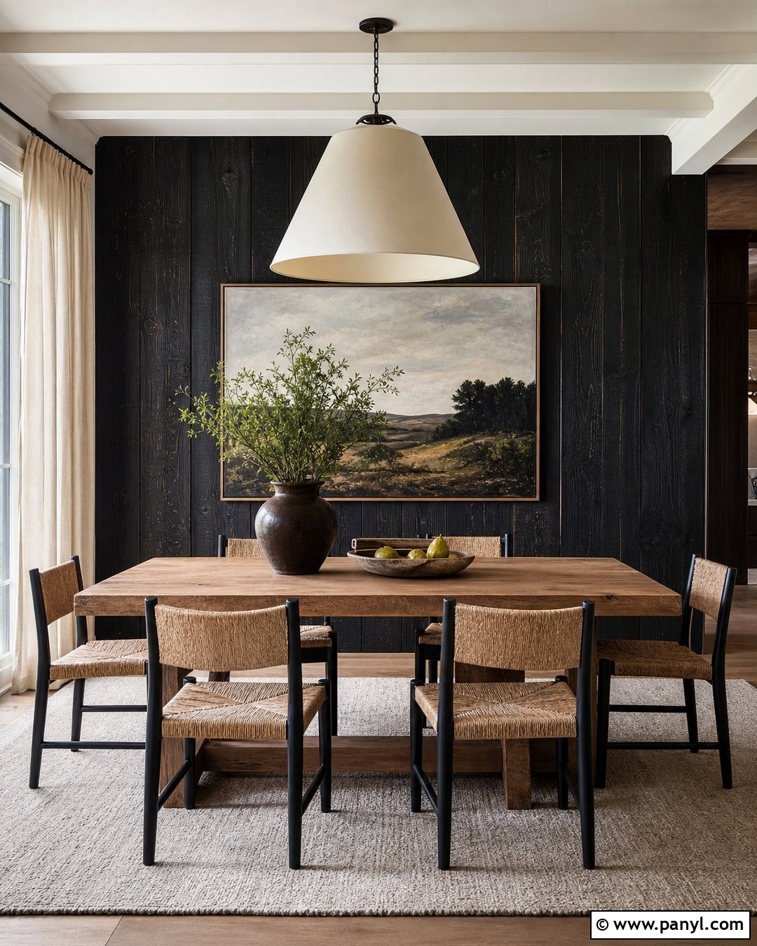 Black Wood Rustic Accent Wall - 30 Rustic Accent Wall Ideas