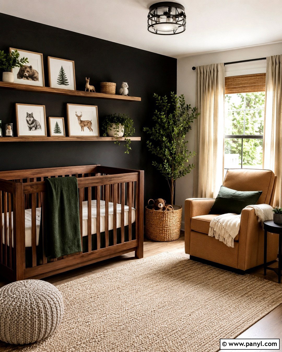 Black Woodland Nursery - 20 Black Accent Wall Nursery Boy Ideas