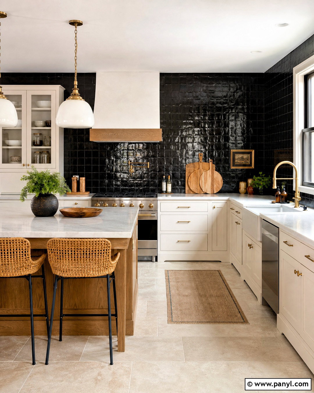 Black Zellige Kitchen Walls - 20 dark kitchen walls