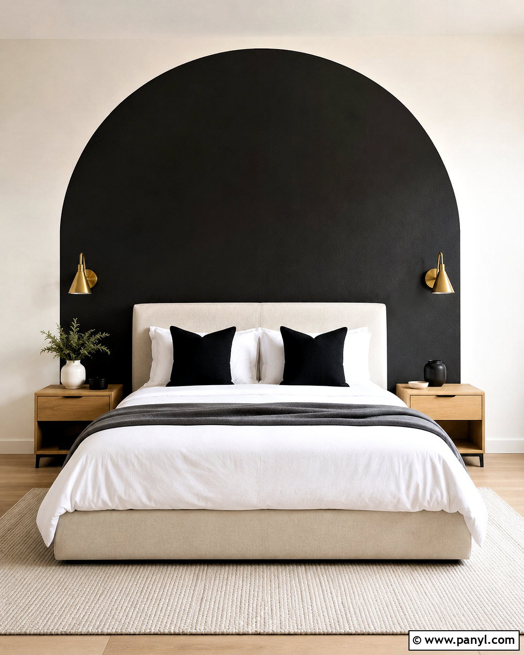 Black and White Arch Bedroom Background - 20 black and white background design ideas