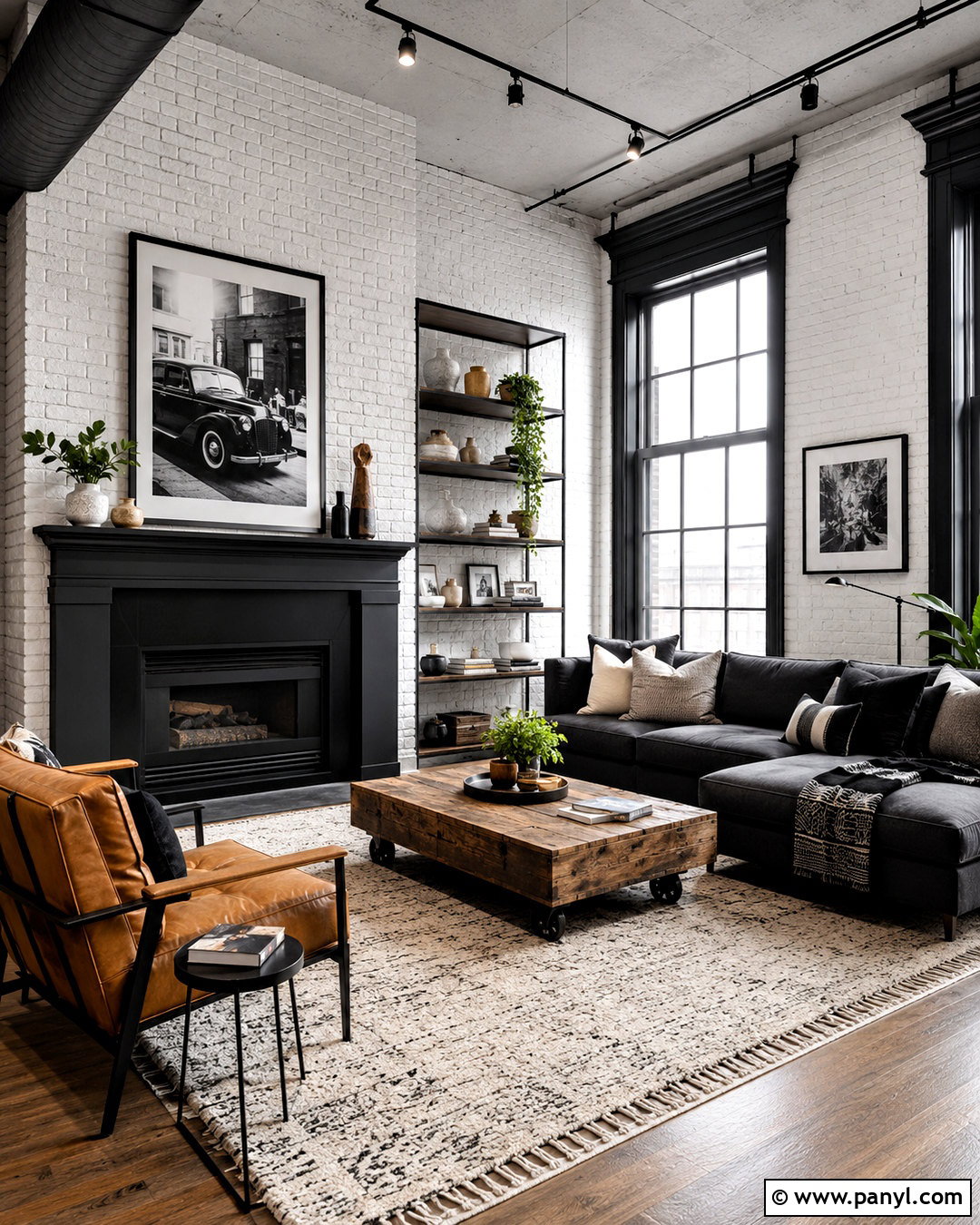 Black and White Brick Loft Background - 20 black and white background design ideas
