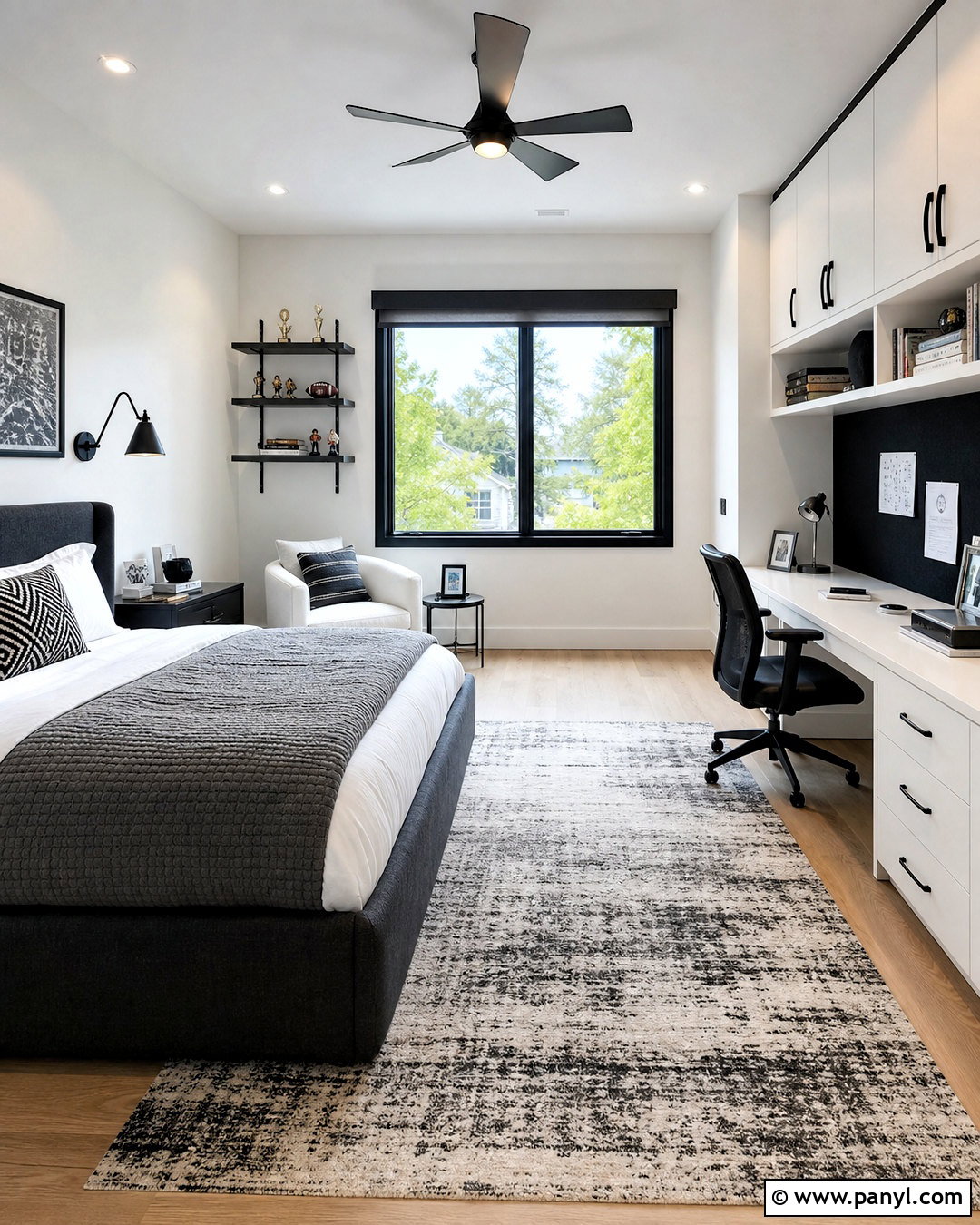 Black and White Kids Room for Older Children - 20 black and white kids room ideas