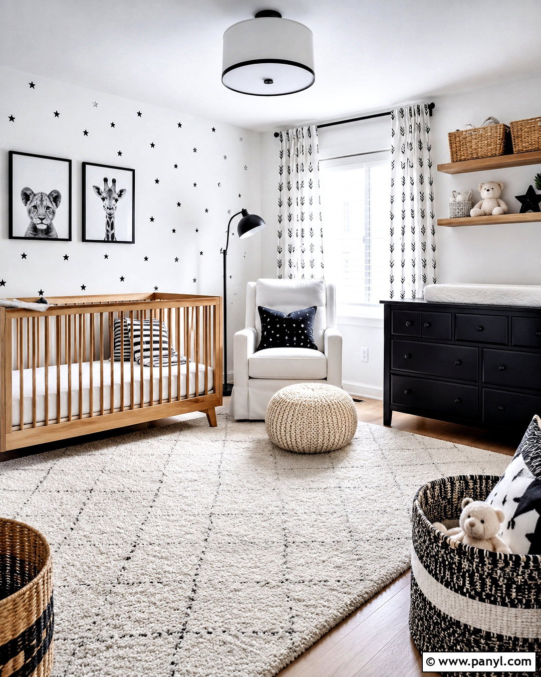 Black and White Nursery - 20 black and white home decor ideas