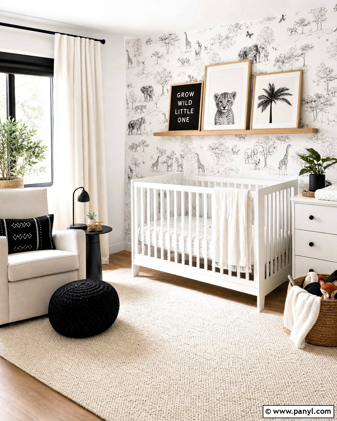 Black and White Nursery - 20 black and white kids room ideas