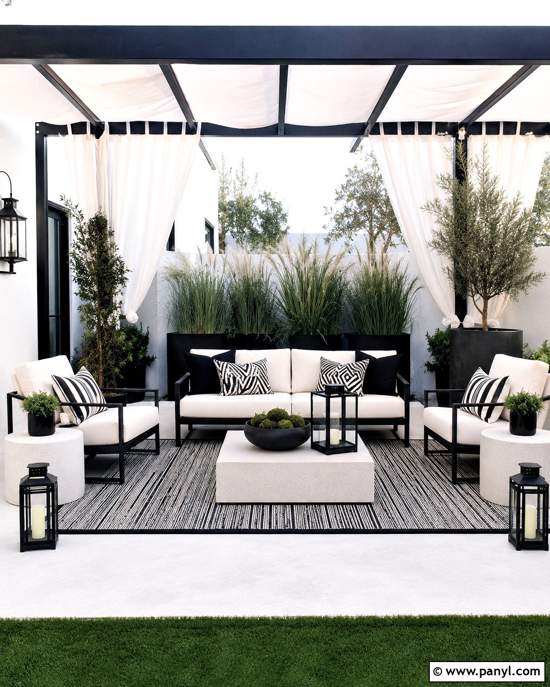 Black and White Patio Decor - 20 black and white home decor ideas