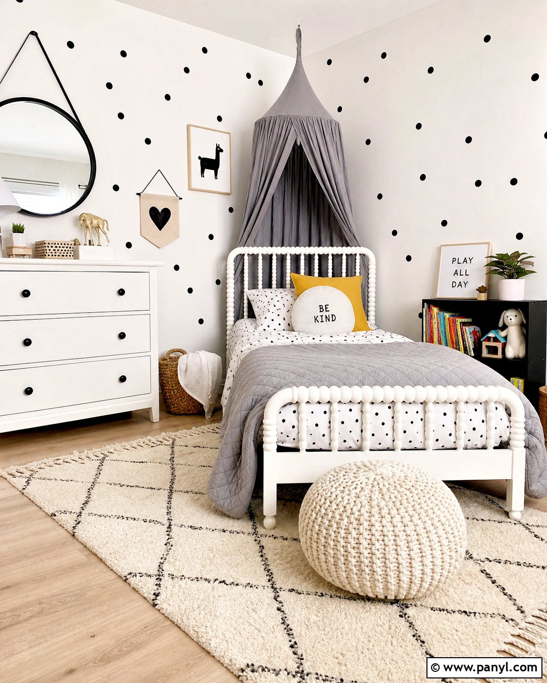 20 Black and White Kids Room Ideas for Fun, Happy Spaces