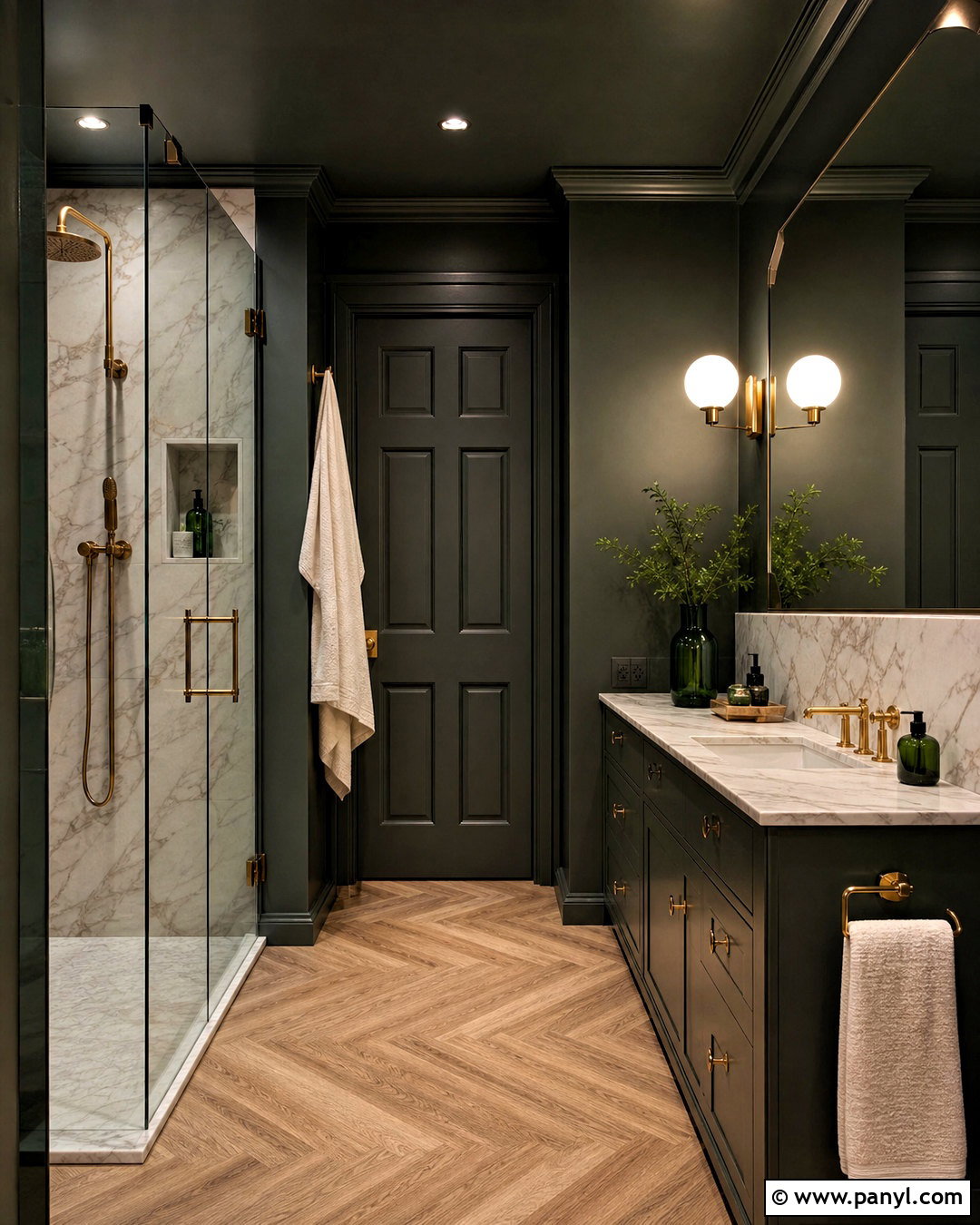 Blackened Green Bathroom Paint - 20 moody bathroom paint colors