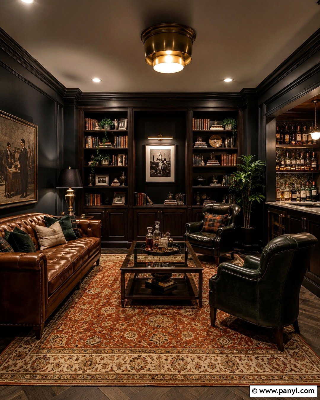 Blackened Olive Speakeasy Walls - 20 Speakeasy Wall Colors