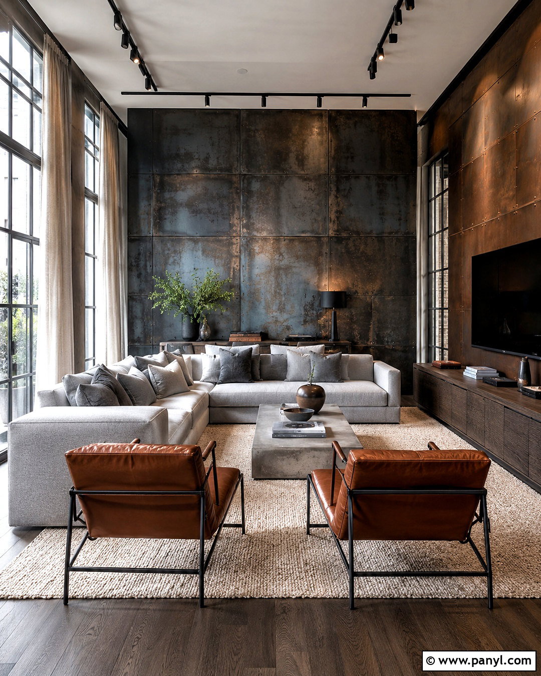 Blackened Steel Patina Loft - 20 patina texture ideas