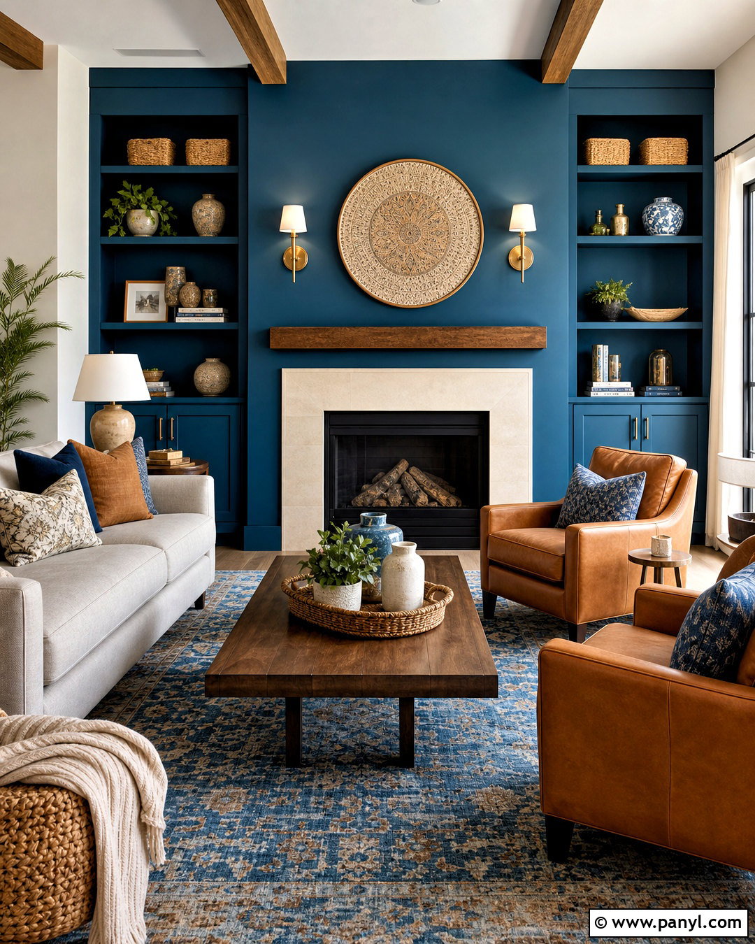 Blue Accent Wall Living Room - 20 blue room paint ideas