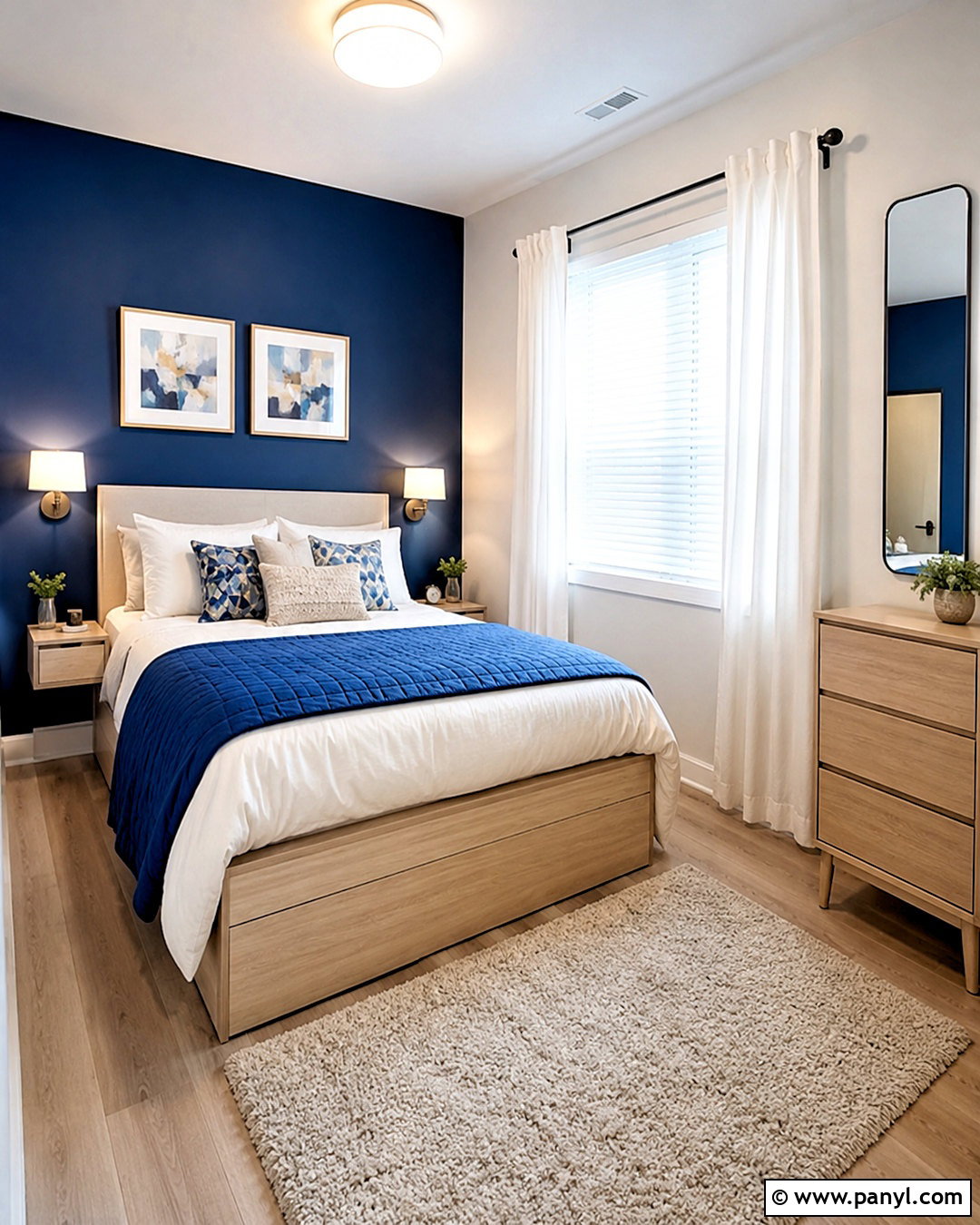 Blue Accent Wall Small Bedroom - 20 blue color bedroom ideas