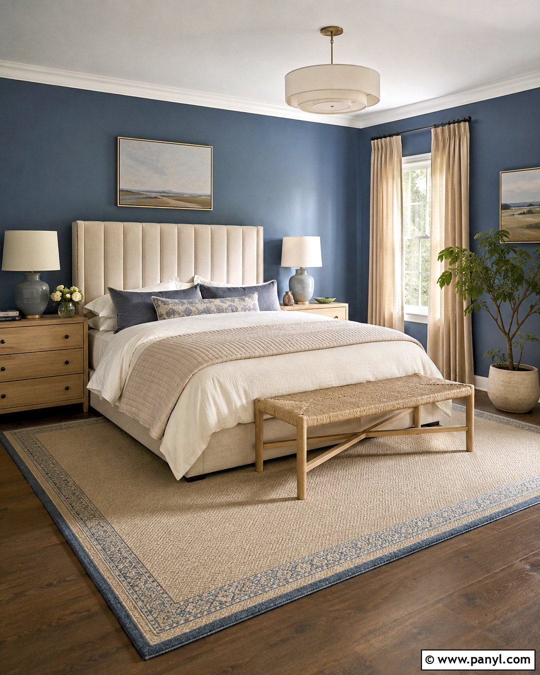 Blue And Beige Bedroom - 20 blue wall room ideas bedrooms