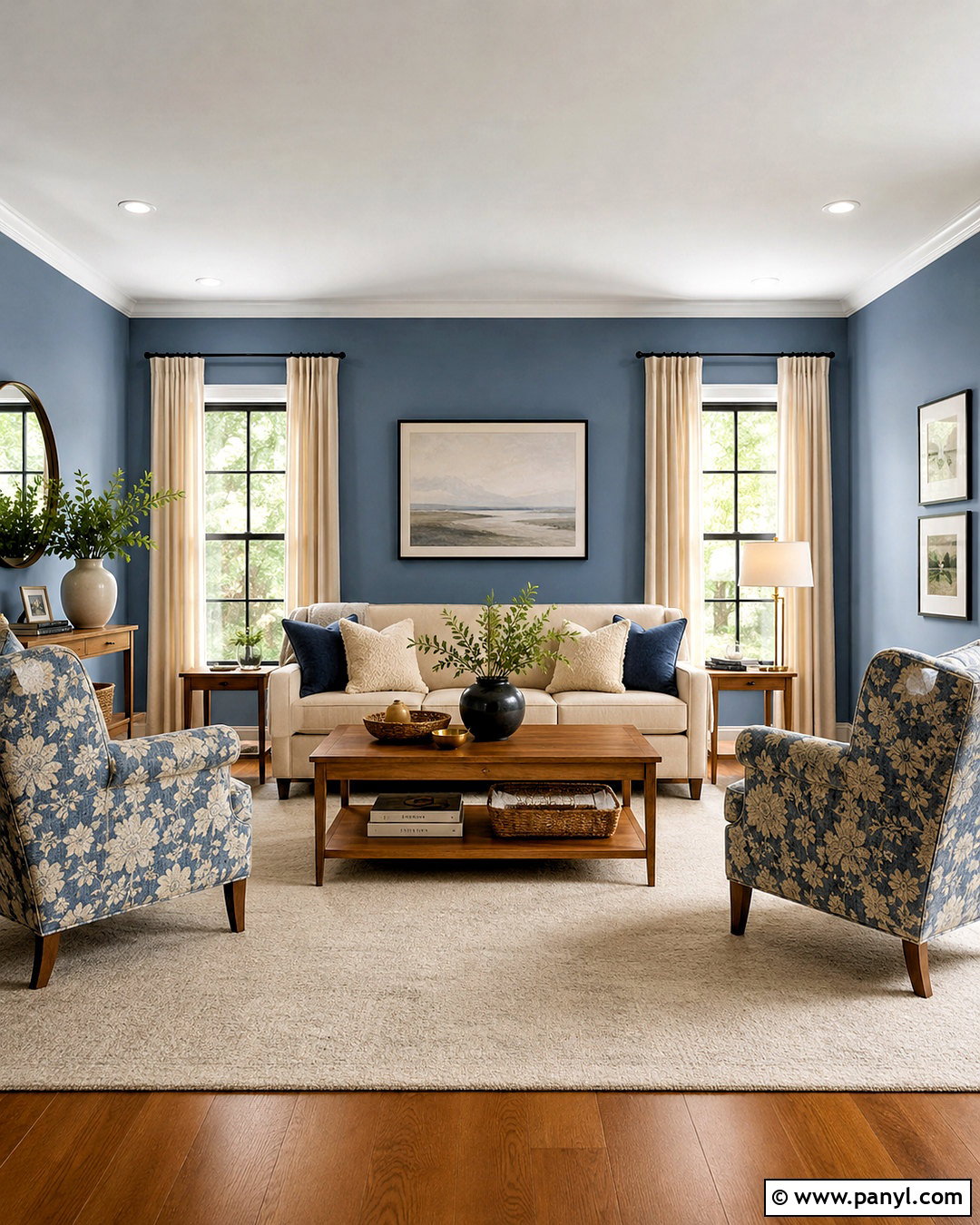 Blue And Beige Living Room - 20 blue paint living room ideas