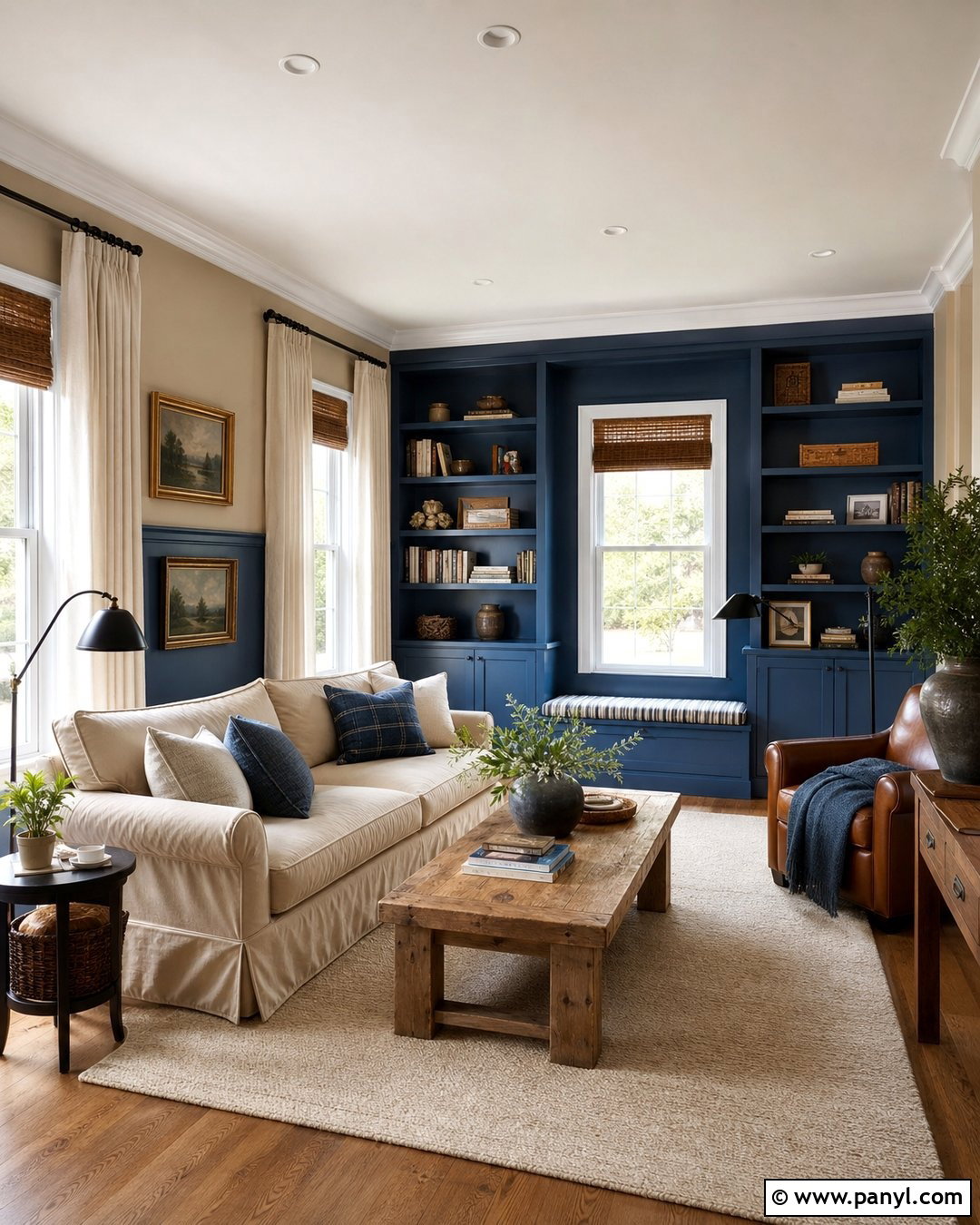 Blue And Beige Two Tone Walls - 45 two tone walls