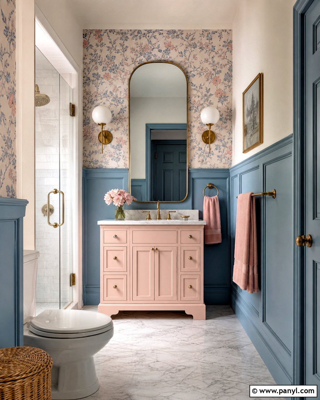 Blue And Blush Pink Bathroom - 20 bathroom color schemes blue ideas