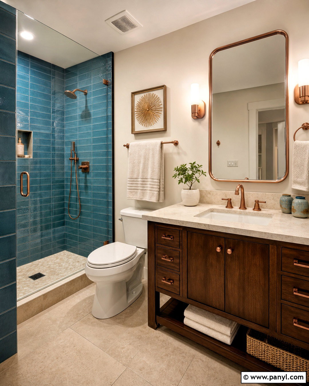 Blue And Copper Bathroom - 20 bathroom color schemes blue ideas