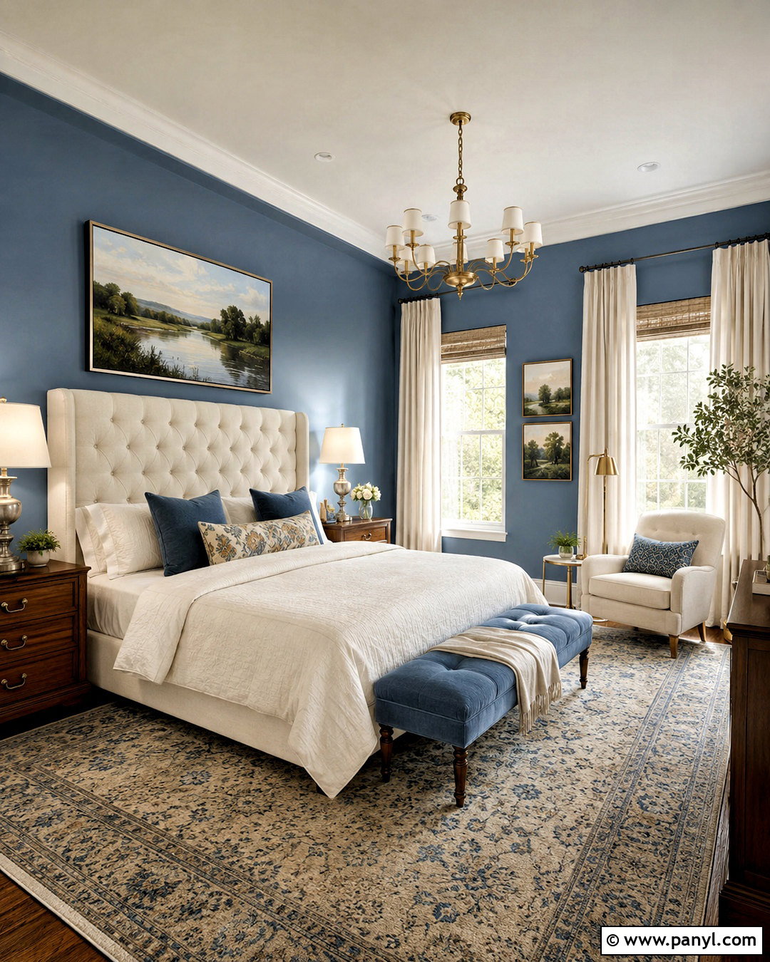 Blue And Cream Bedroom - 20 blue bedroom design ideas