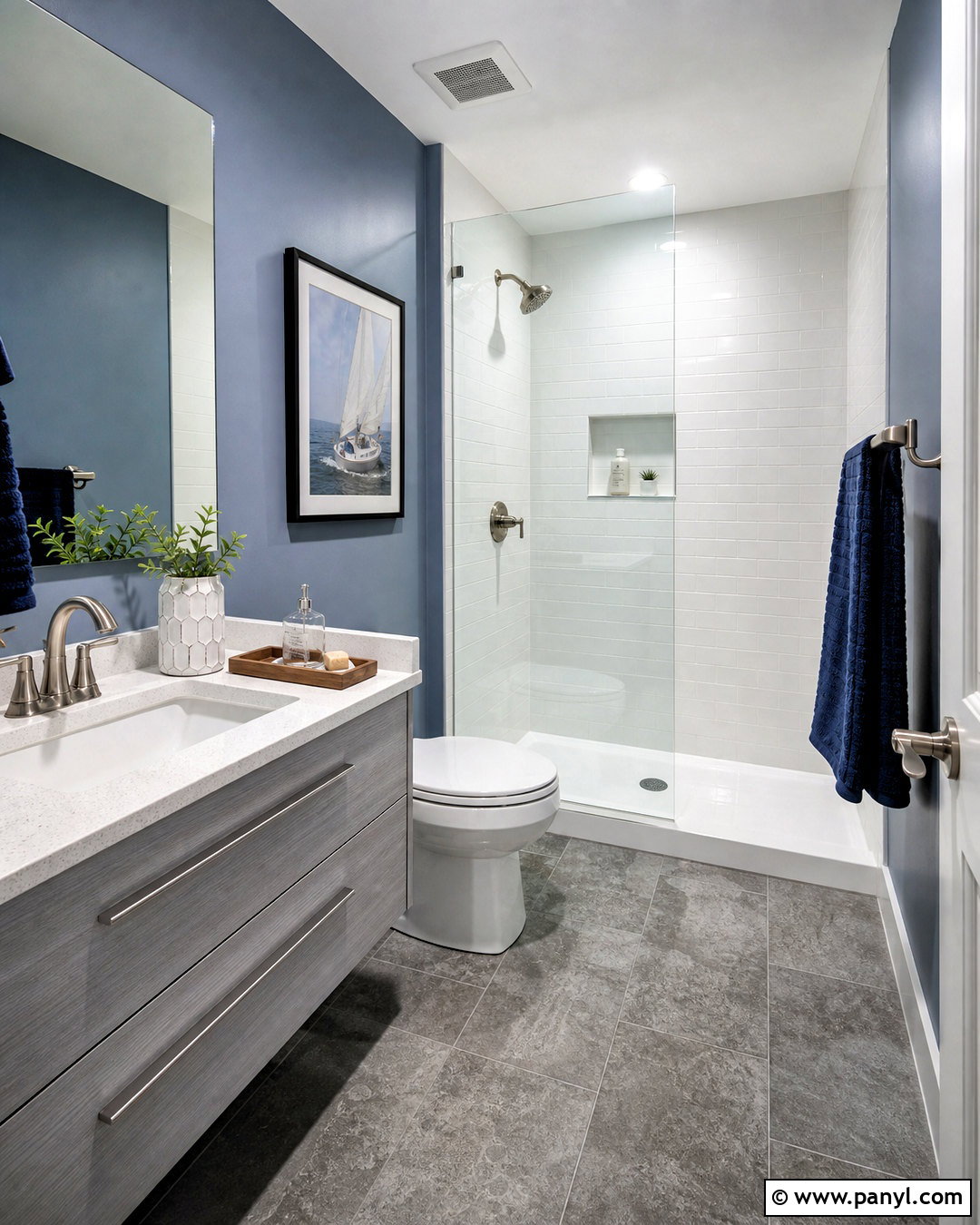 Blue And Gray Bathroom - 20 small blue bathroom ideas