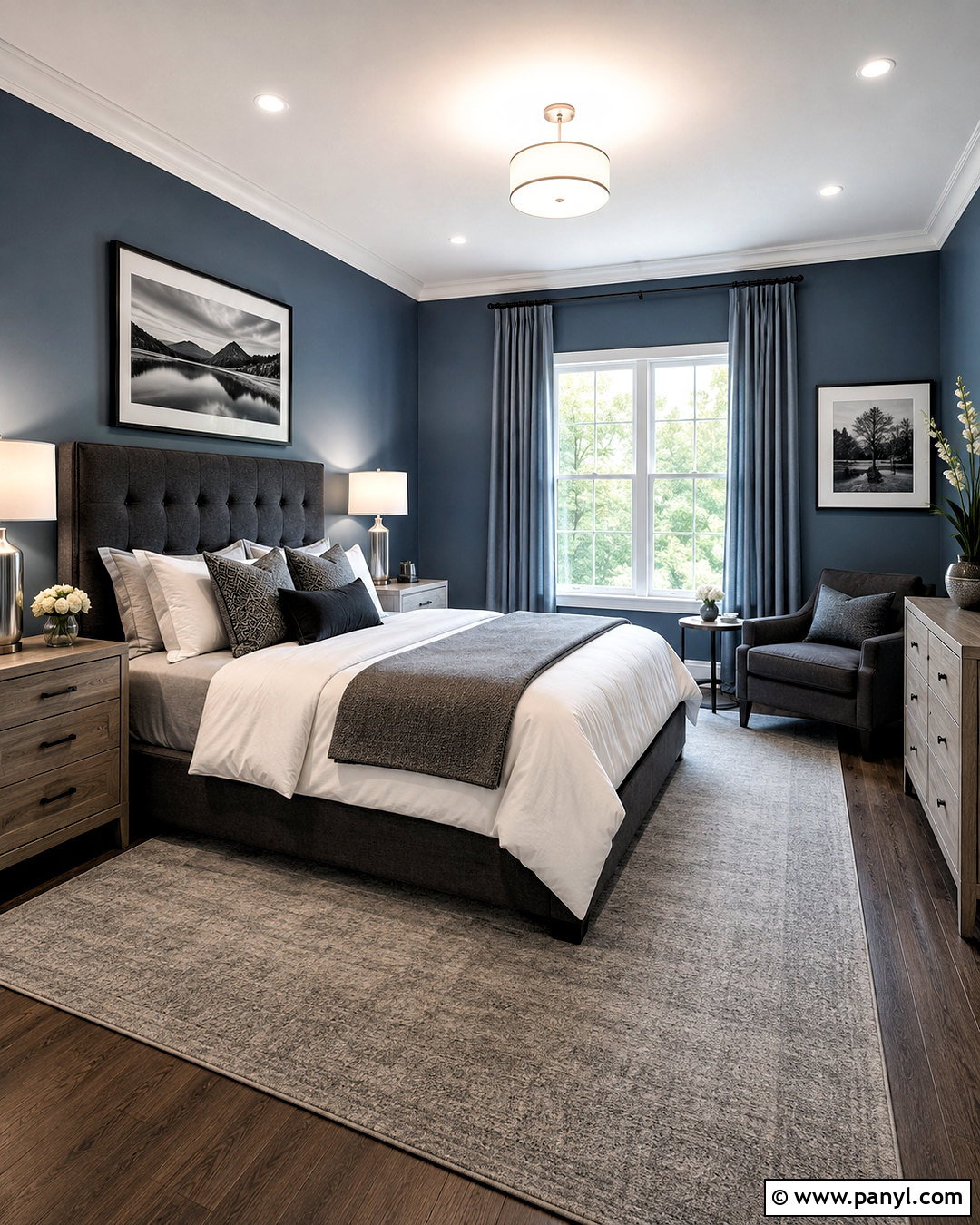 Blue And Gray Bedroom - 20 blue bedroom design ideas